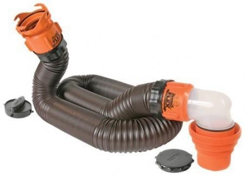 New camco 39761 rhinoflex 15' rv sewer hose kit with swivel fittings reinforced