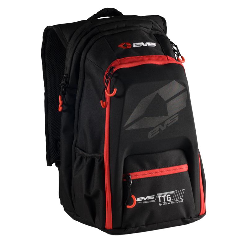 Evs backpack gear bag black/red 9" deep x 14" x 18"