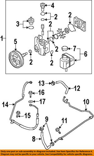 Mazda oem gs3l32410b power steering return hose-return pipe