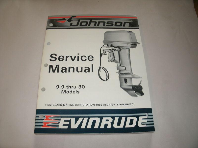 1987 johnson evinrude "cu" service manual 9.9 thru 30 hp models