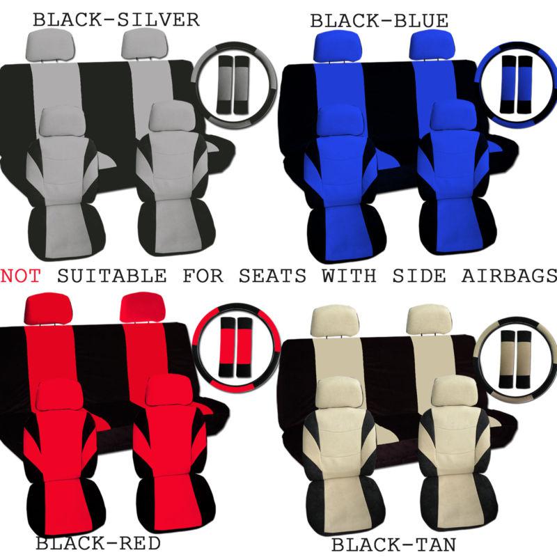  11 pcs set car seat covers front rear hr swc and sbc choose your color