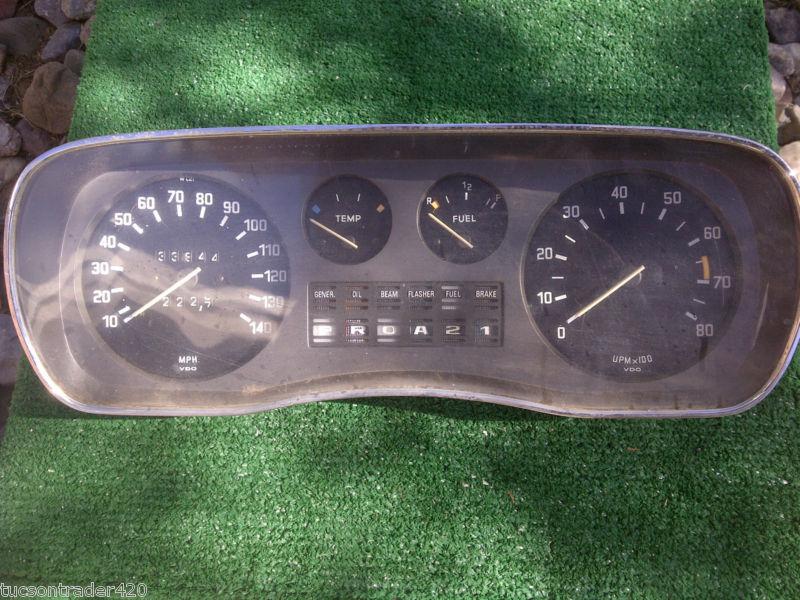 1972 bavarian bmw s 3.0 instrument cluster oem  with plugs and bulbs