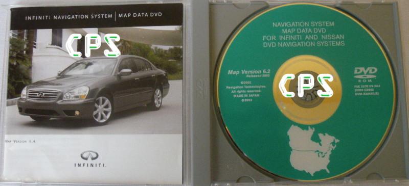 Nissan infiniti gps navigation system dvd disc map version 6.2 