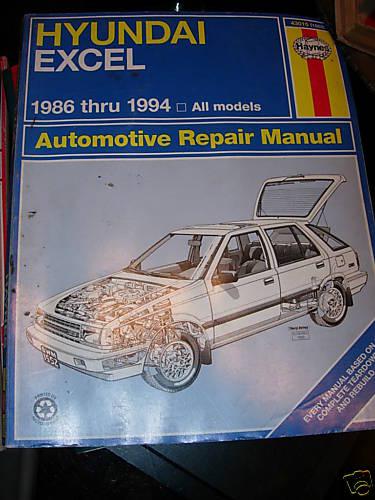 Hyundai excel 86-94 all models service repair manual shop book guide automotive 