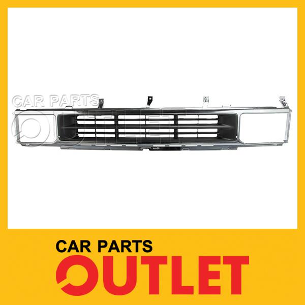 1993-1995 nissan pathfinder ni1200164 chrome grille painted black inner grid xe