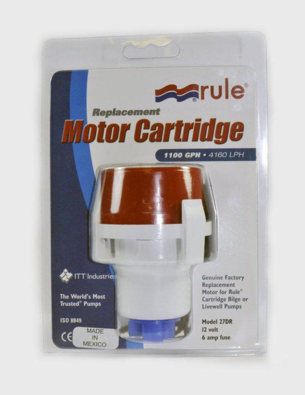 Rule industries 1100gph non-automatic cartridge 12 volt bilge pump 27dc