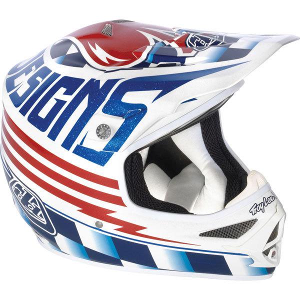 White l troy lee designs air ace helmet 2013 model