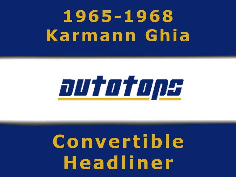 1965-1968 karmann ghia convertible top headliner head liner