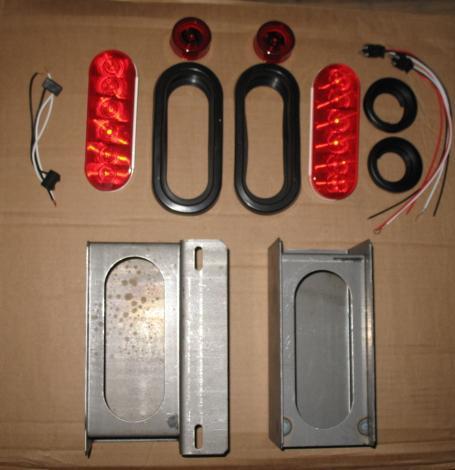 6" oval led steel light box kit