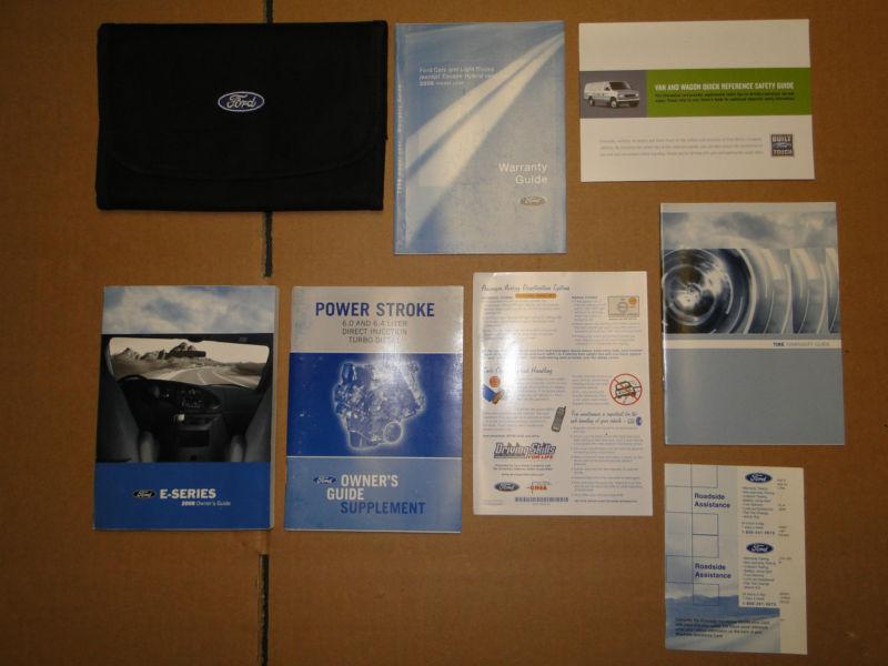 2008 ford e series van owners manual with power stroke guide supplement 