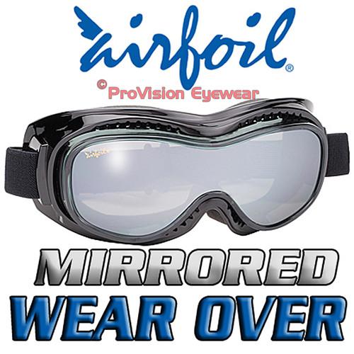 Mirrored anti-fog lens wear over foam padded motorcycle biker atv riding goggles