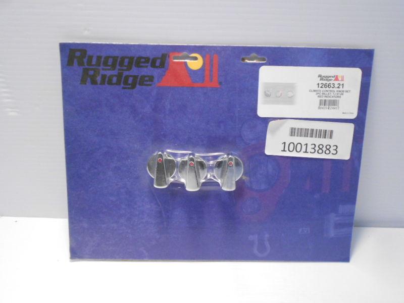 Rugged ridge 12663.21 billet climate control knob set  jeep wrangler tj 97-06