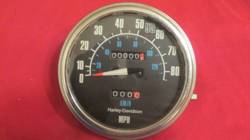 Nos harley  speedometer 85 mph shovelhead, fl, flh,  electra - glide 67004-80 