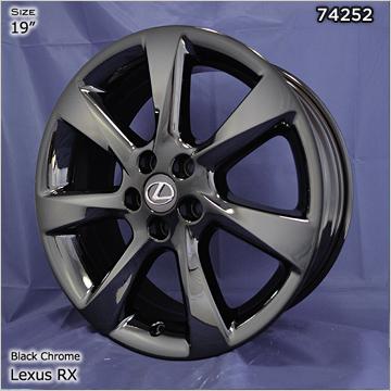19" lexus rx350 oem pvd black chrome wheels - no exchange