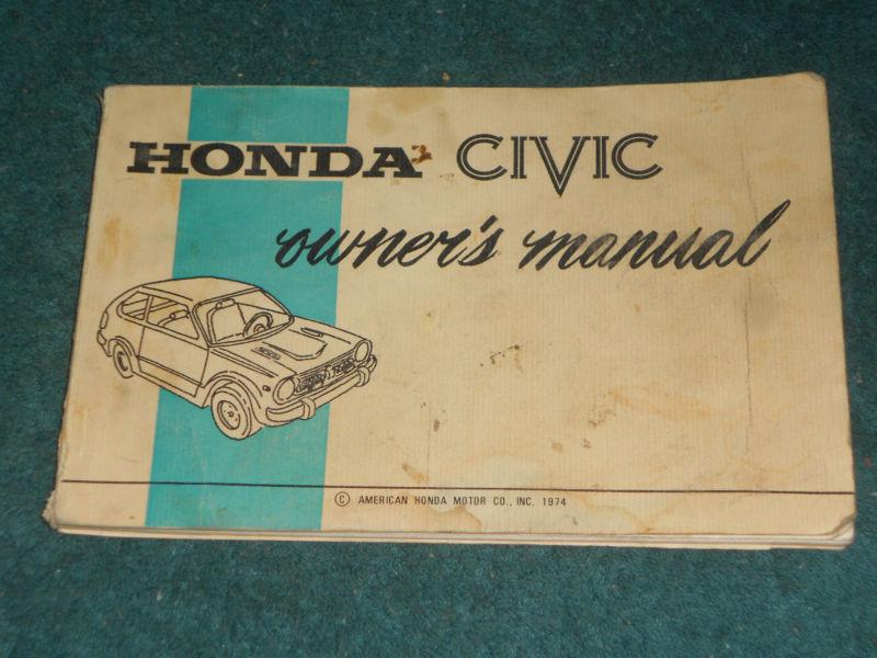 1975 honda cvcc owners  manual / original honda guide book