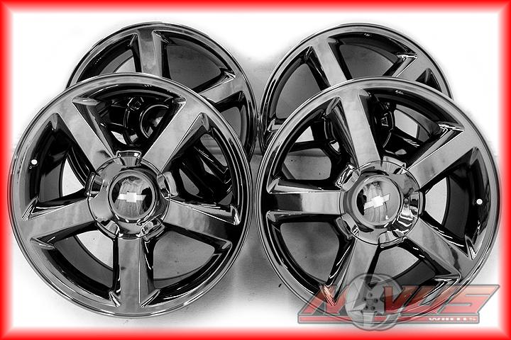 New 20" chevy tahoe ltz silverado gmc yukon sierra black chrome wheels 22"