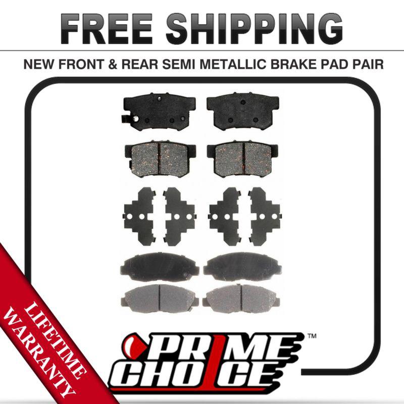 Complete set of front and rear premium brake pads with lifetime warranty