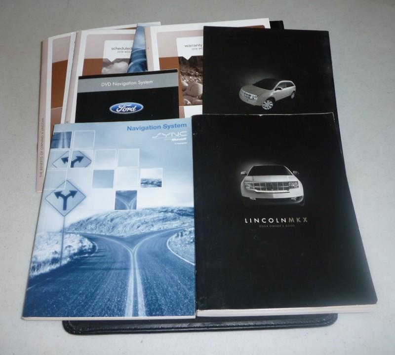 2008 lincoln mkx owners manual set 08 navigation guide w/case