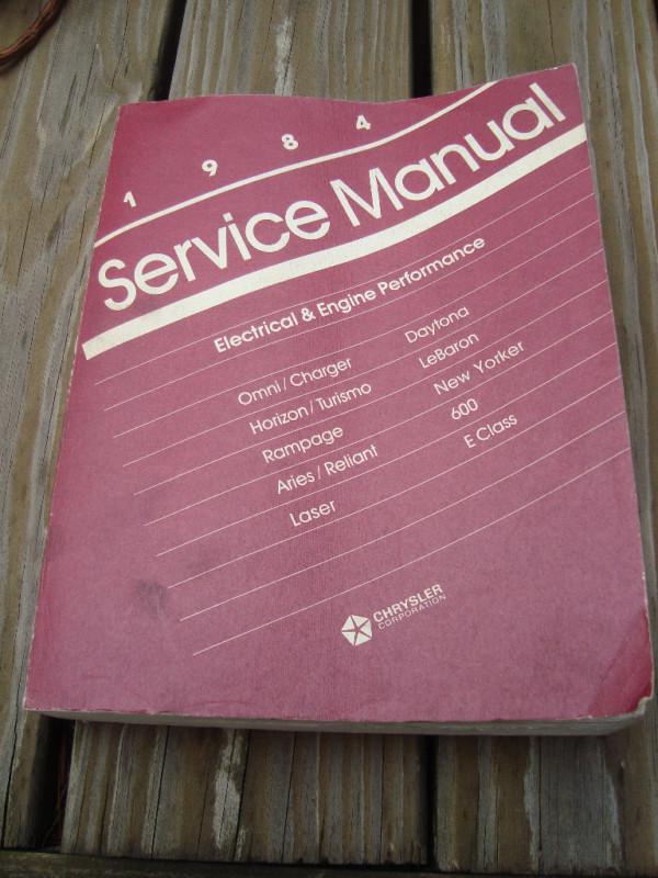 1984 chrysler service manual front wheel drive cars 