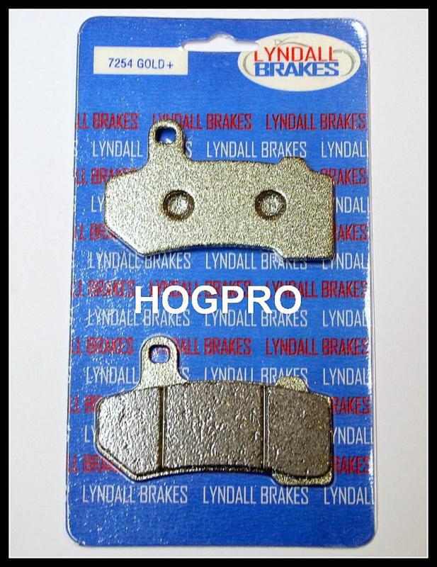 Lyndall lrb llc z-plus 7254-g gold brake pads for harley bagger/vrod/2008-2013