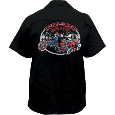 Lethal threat bikes and rods work shirt black extra large xl fe50137xl