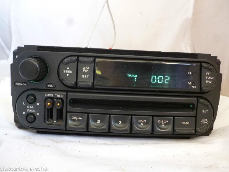 98-02 chrysler dodge radio cd player cdc dakota durango caravan p56038567ag * bf
