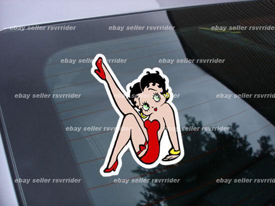 Betty boop cartoon car or truck decal sticker free ship