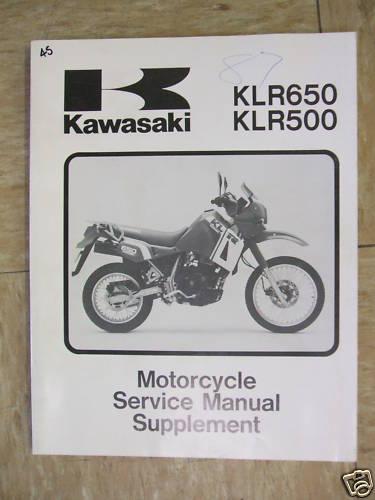 Kawasaki oem service repair manual klr650 klr500 1987-2004