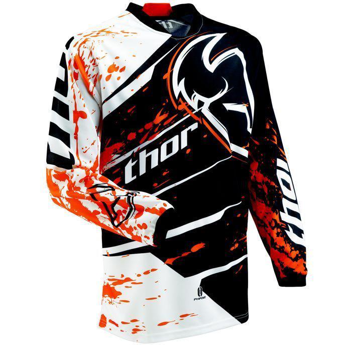 Thor 2013 youth phase splatter orange mx motorcross atv jersey xl x-large new