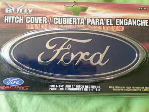 Bully ford logo 1-1/4" - 2" hitch cover cr-211 truck chrome 