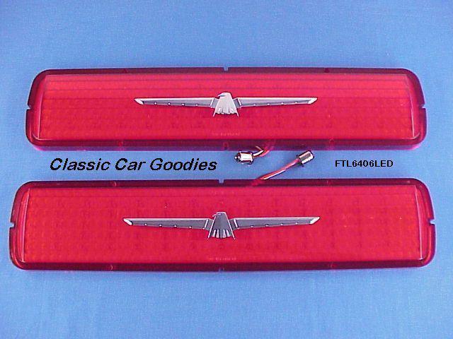 1964 ford thunderbird 68 led tail light inserts (2) new