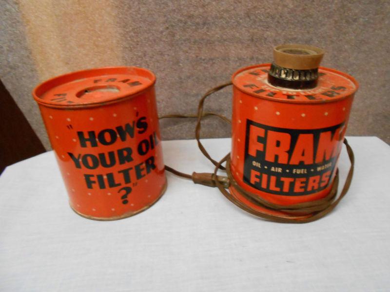 Vintage fram oil filter lighter ashtray dealer display 