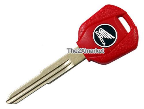 2pcs replacement red blank key uncut for hond@ cbr 600 954 1000 1100 motorcycle