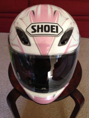 Shoei pink motorcycle helmet