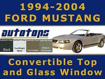 Mustang convertible top with glass window | install video | warranty | 94-04