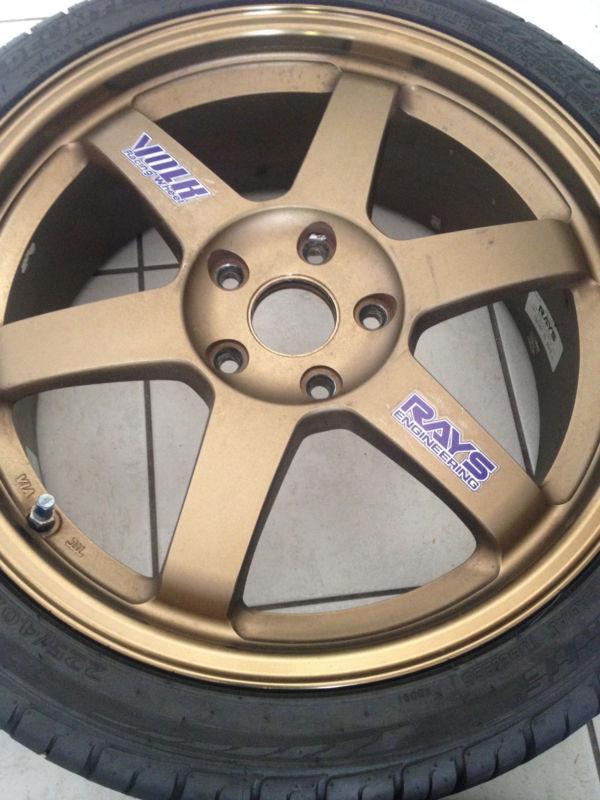 Volk rays te37 bronze 18x7.5 5x114.3 rims wheels jdm rare genuine authentic l@@k