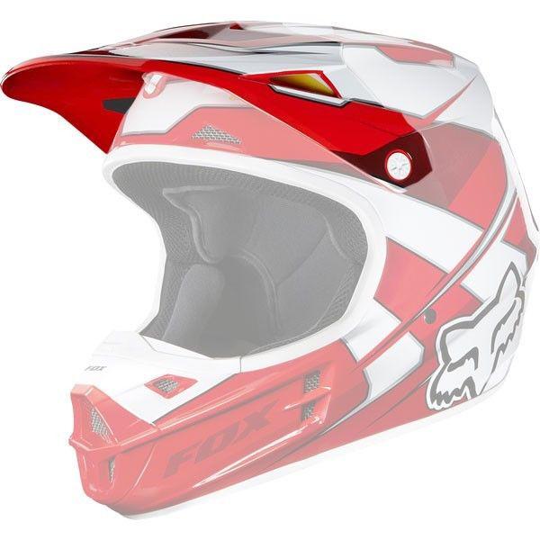 Fox racing v1 2013 helmet visors race red 2xs/s