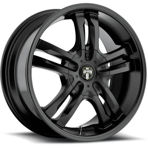 20x8.5 black dub phase 5 (s106) wheels 5x4.5 5x120 +35 chrysler sebring sedan