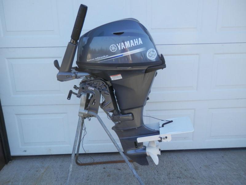 2012 yamaha 15 hp short shaft fourstroke outboard motor only four hours on it!!