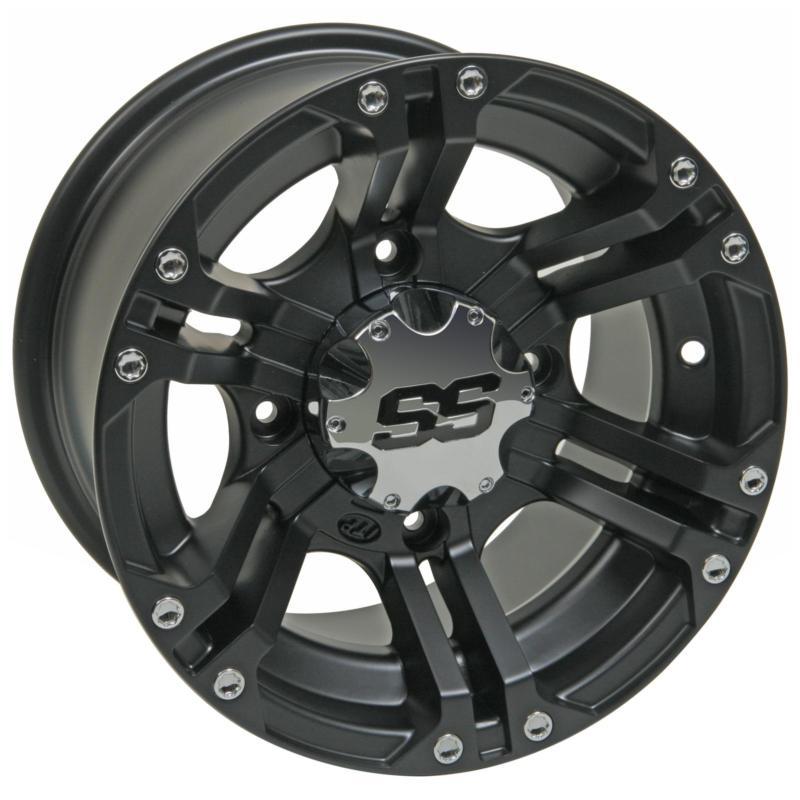 Itp ss112 sport black alloy wheel 12"x7" matte black 5+2" offset