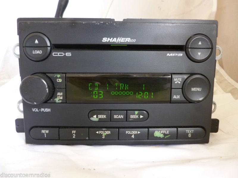 05-06 ford mustang shaker 500 radio 6 cd mp3 player 6r3t-18c815-ge factory *