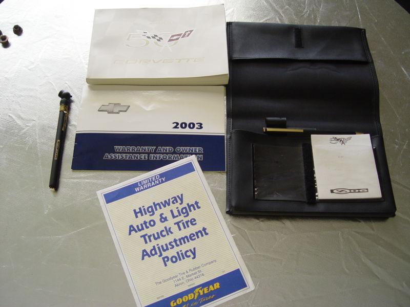 2003 chevrolet corvette z06 owners manual 50th anniversary portfolio kit(vette) 