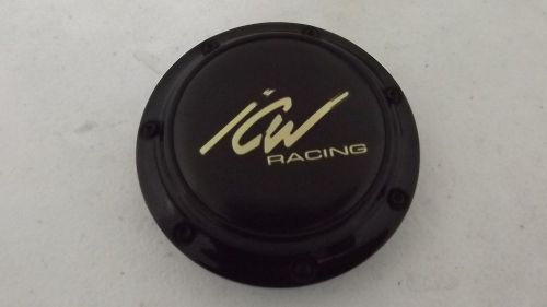 Icw racing custom wheel center cap gloss black finish 316k70