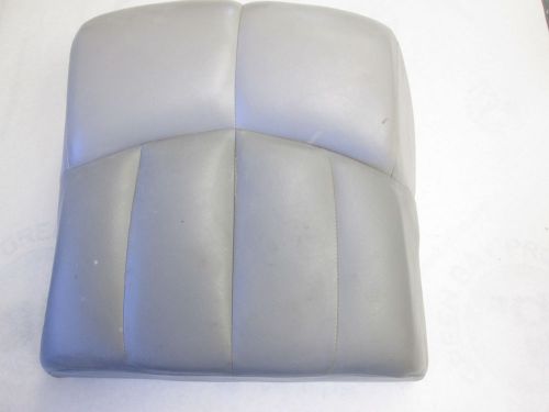 Gray boat seat cushion with metal latch