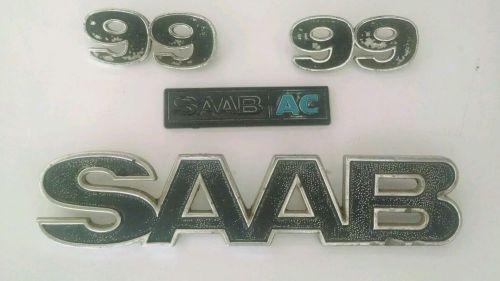 Rare vintage saab 99 original badge emblem bull long nose sonnet turbo metal
