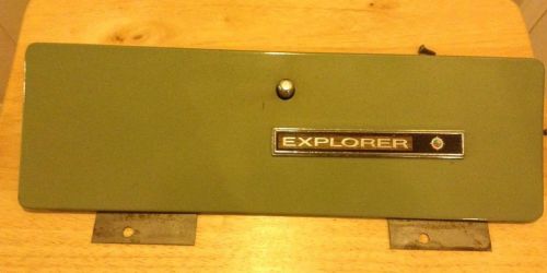 1968--1972 f100 explorer glove box door w/hardware and emblem green oem