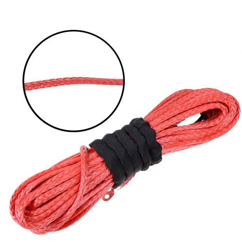 1/4&#034; x 50&#039; red dyneema synthetic winch line cable rope 6400 lbs universal car