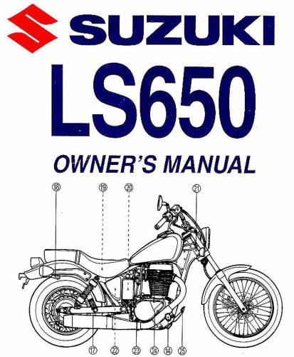 2007 suzuki ls650 boulevard s40 motorcycle owners manual -ls 650-ls650 savage
