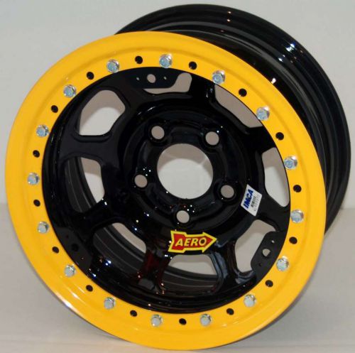 Aero race wheels 53-series 15x8 in 5x4.50 black wheel p/n 53-184520