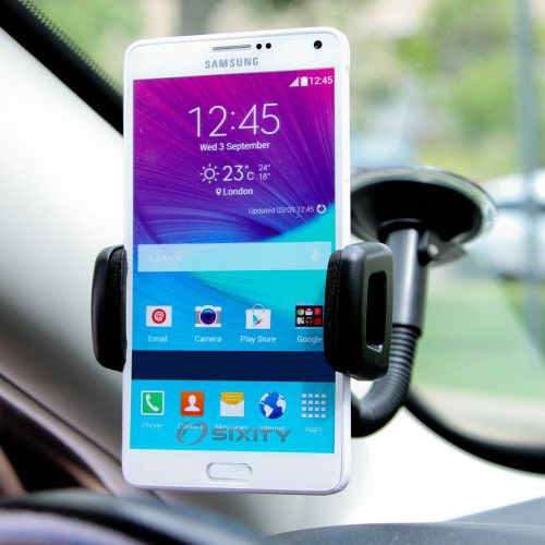 Windshield suction cup phone mount for samsung galaxy note 2 3 4 mini qu